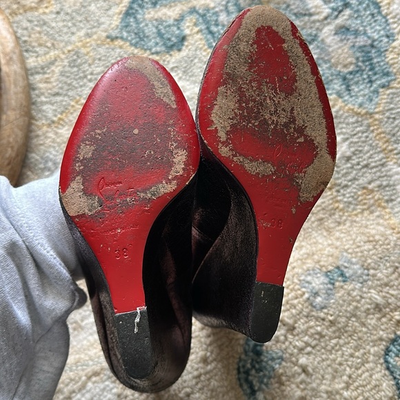 Christian Louboutin Metallic Purple Wedges - Picture 7 of 8